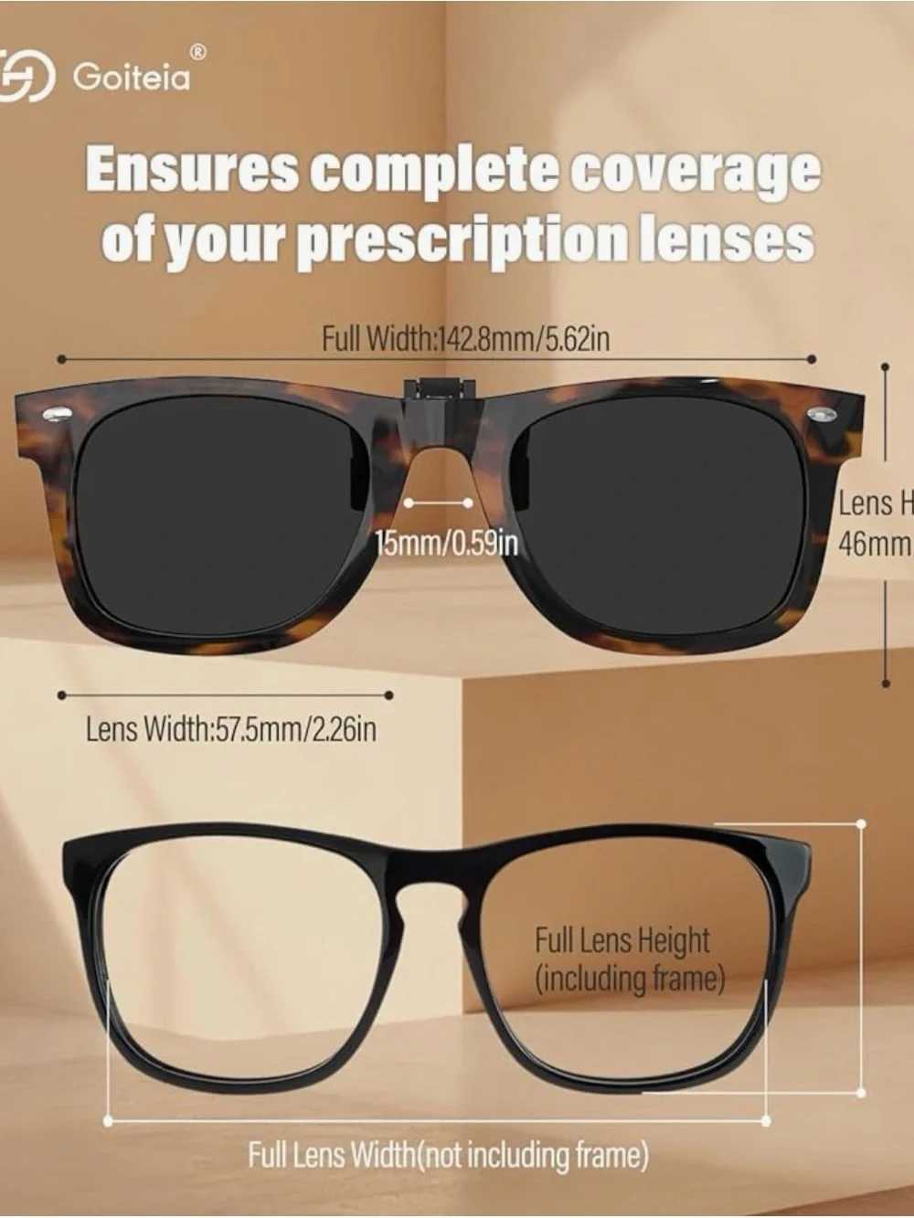 Clip-on Sunglasses - Dark Lens